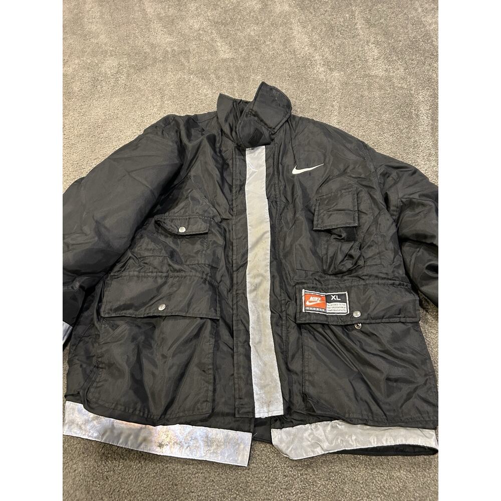 Vintage Nike Reflective Jacket Black Men's Size XL